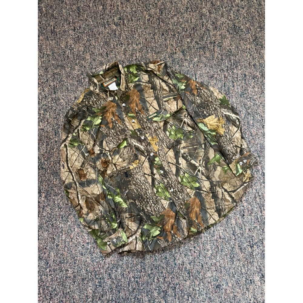 Remington Outdoor Clothing Men's Camo Long Sleeve Button Up Shirt XL Mesh Vented